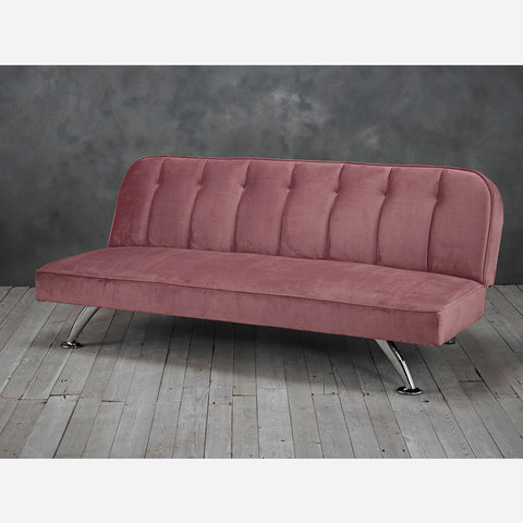 Brighton Pink Velvet Sofa Bed-Sofa Bed-Chic Concept