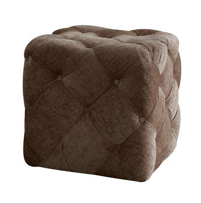 Chesterfield Buttoned Upholstered Cube Stool-Footstool-Chic Concept