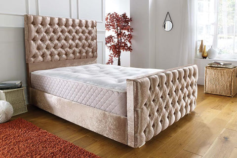 Parker Chesterfield Bespoke Sleigh Bed-Bed-Chic Concept