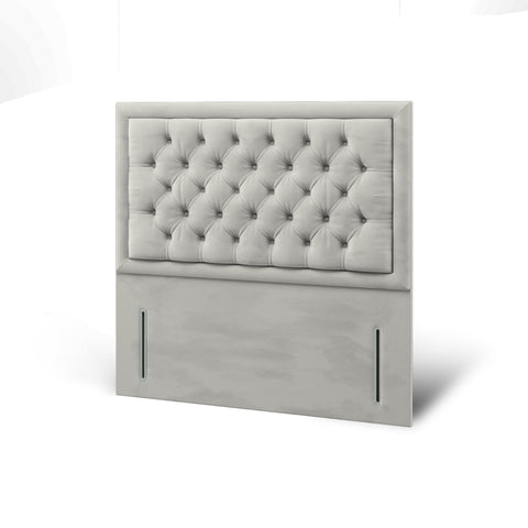 Haven Chesterfield Buttoned Border Fabric Upholstered Tall Headboard with Divan Bed Base & Mattress Options-Divan Bed-Chic Concept