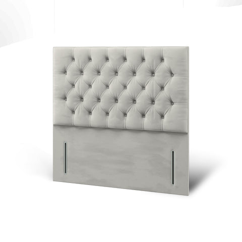 Savoy Chesterfield Buttoned Fabric Upholstered Tall Headboard with Divan Bed Base & Mattress Options-Divan Bed-Chic Concept