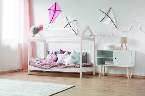 Kids Girls White Wooden Tree House Bed-Bunk Bed-Chic Concept