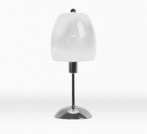 Modern Umbrella Chrome Base White Table Lamp-Table Lamp-Chic Concept