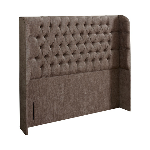 Duchess Chesterfield Fabric Upholstered Winged Headboard-Winged Headboard-Chic Concept