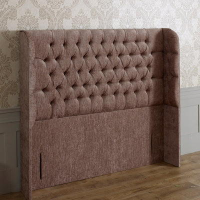 Duchess Chesterfield Fabric Upholstered Winged Headboard-Headboard-Chic Concept