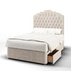 Amelia Bespoke Traditional Chesterfield Buttoned Tall Headboard Divan Bed Base with Mattress Options-Divan Bed-Chic Concept
