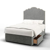 Amelia Bespoke Plain Curved Tall Headboard Divan Bed Base with Mattress Options-Divan Bed-Chic Concept