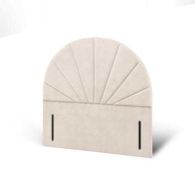 Half Moon Vertical Lines Headboard Divan Bed Base with Mattress Options-Divan Bed-Chic Concept