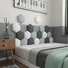 Hexagon Geometric Design Fabric Upholstered Wall Mounted Headboard Wall Panels-Headboard-Chic Concept