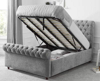 Park Lane Sleigh Ottoman Bed-Bed-Chic Concept