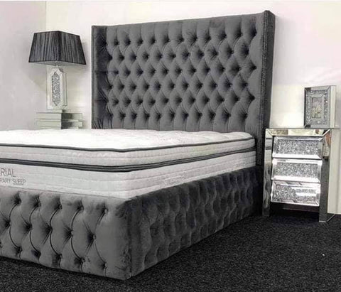Grandeur Chesterfield Sleigh Bed-Bed-Chic Concept