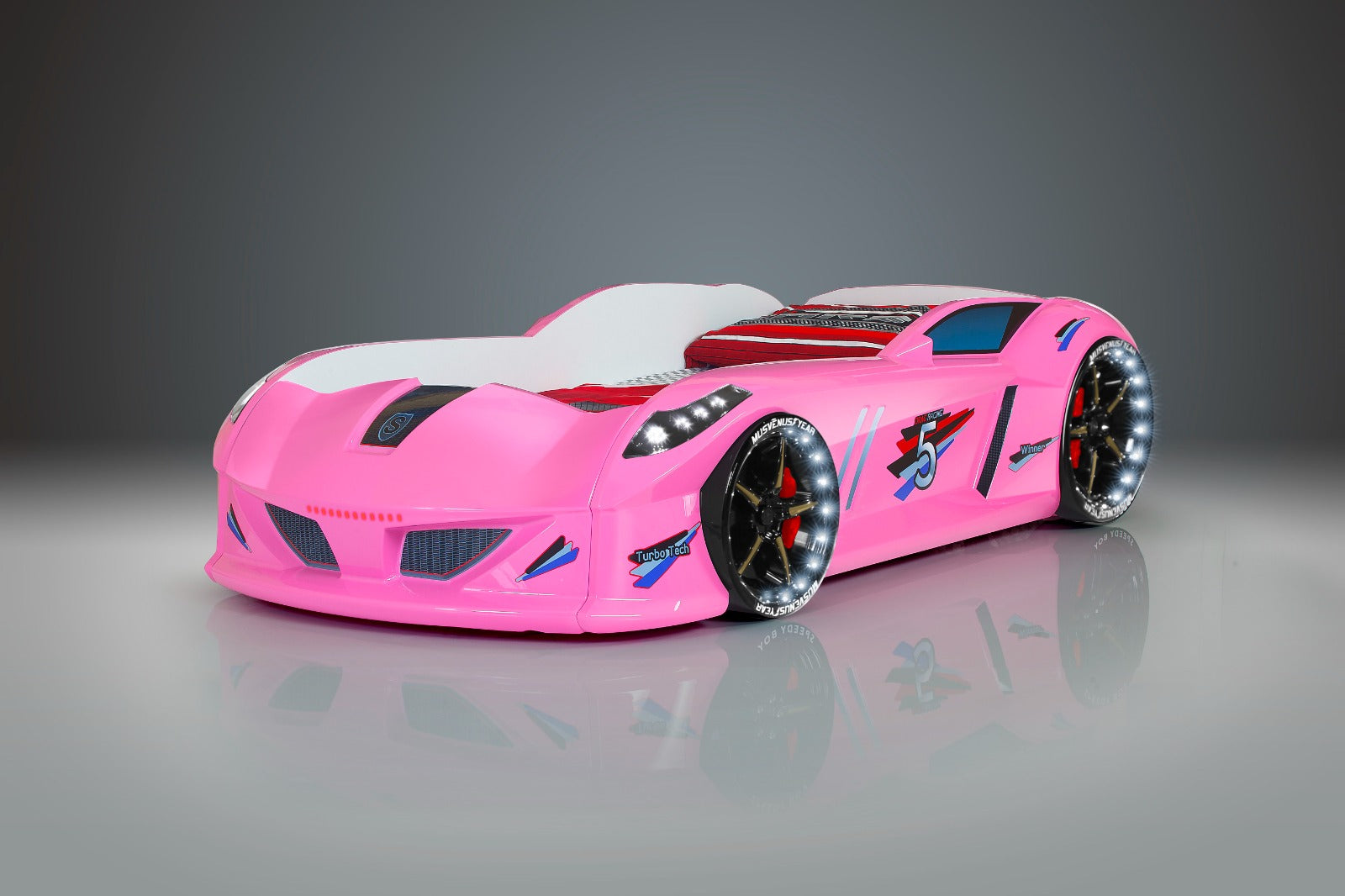 Pink race 2024 car bed