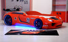 Vento Children's Novelty Kids Red Racing Car Bed with LED Lights, Sound & Bluetooth-Children's Bed-Chic Concept