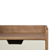 Bedside with 3 White Hand Painted Cut-Out Drawers-Bedside Cabinet-Chic Concept