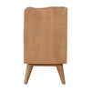 Bedside with 3 White Hand Painted Cut-Out Drawers-Bedside Cabinet-Chic Concept