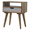 Grey Nordic Style 1 Drawer Bedside-Bedside Cabinet-Chic Concept