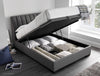 Lanchester Artemis Elephant Grey Fabric Ottoman Storage Bed-Ottoman Bed-Chic Concept