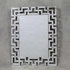 Large Rectangular "Grecian Key" Venetian Wall Mirror-Venetian Mirror-Chic Concept