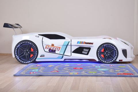 Gran Turismo White Kids Racing Car Bed -3FT Single-Children's Bed-Chic Concept