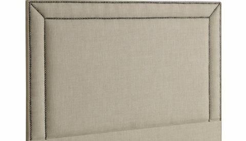 Laura Double Studded Border Fabric Upholstered Bespoke Low Headboard-Low Headboard-Chic Concept