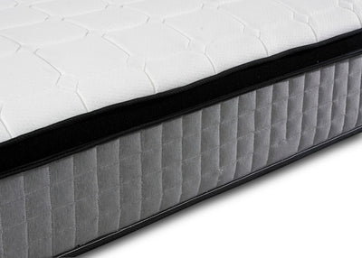 Orthopaedic 1000 Pocket Sprung Grey Pillow Top Border Memory Foam Mattress-Pocket Sprung Mattress-Chic Concept