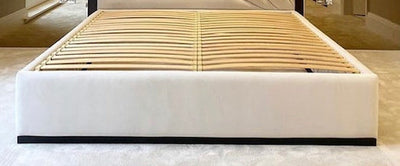 New Multi Diagonal Panels Bespoke Wall Mounted Headboard Fabric Upholstered Bed - Build Your Bed-Bed-Chic Concept