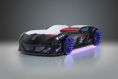 Children's Novelty Thunder Race Car Bed Black-3FT Single-Children's Bed-Chic Concept