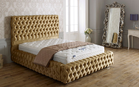 Ambassador Full Chesterfield Bespoke Sleigh Bed-Bed-Chic Concept