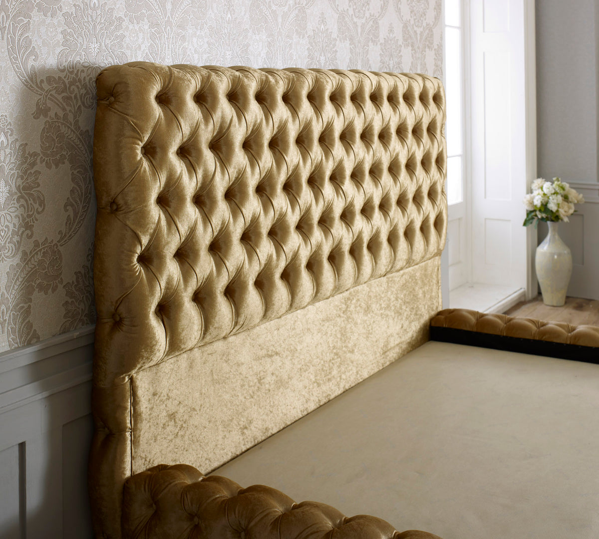 Ambassador Full Chesterfield Bespoke Sleigh Bed – Chic Concept