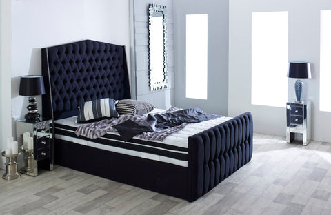 Richmond Wing Back Bespoke Sleigh Bed-Bed-Chic Concept