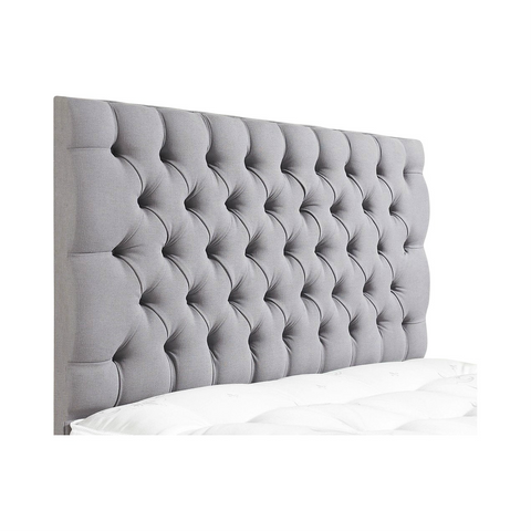 Savoy Chesterfield Buttoned Fabric Upholstered Bespoke Low Headboard-Low Headboard-Chic Concept