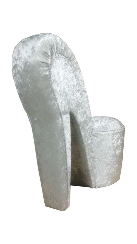 Bespoke Crushed Velvet Stiletto Shoe Chair-Shoe Chair-Chic Concept