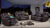 Modern Toronto Brown Leather 3 Seater and 2 Seater Recliner Sofa Set with Drink Holder-Leather Sofa-Chic Concept