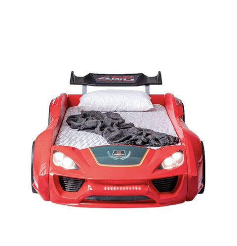 Vento Children's Novelty Kids Red Racing Car Bed with LED Lights, Sound & Bluetooth-Children's Bed-Chic Concept