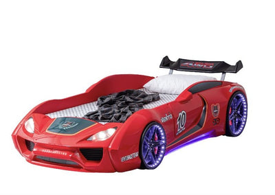 Vento Children's Novelty Kids Red Racing Car Bed with LED Lights, Sound & Bluetooth-Children's Bed-Chic Concept