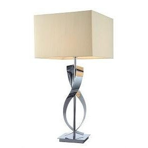 Bali Chrome Twist Table Lamp-Table Lamp-Chic Concept