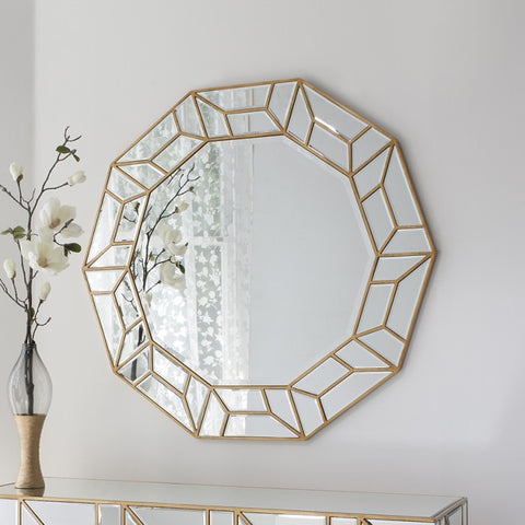 Celeste Artistic Decagon Wall Mirror-Art Deco Mirror-Chic Concept