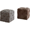 Chesterfield Buttoned Upholstered Cube Stool-Footstool-Chic Concept