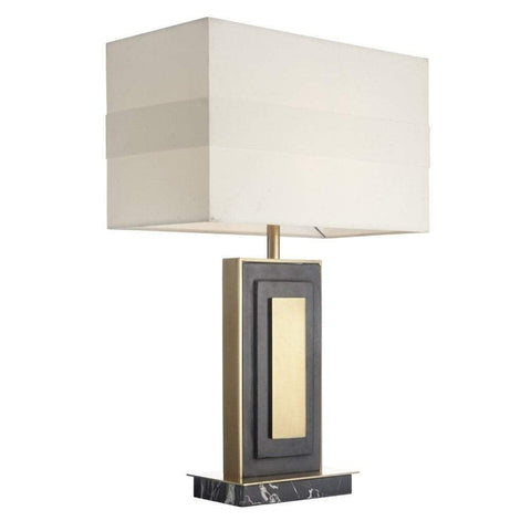Halie Marble Table Lamp with Shade-Table Lamp-Chic Concept