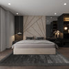 New Multi Diagonal Panels Bespoke Design Wall Mounted Fabric Upholstered Headboard-Bed-Chic Concept