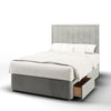 Bella Vertical Panels Border Tall Headboard Divan Bed Base with Mattress Options-Divan Bed-Chic Concept