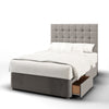 Aspen Large Cubic Buttoned Tall Headboard Divan Bed Base with Mattress Options-Divan Bed-Chic Concept