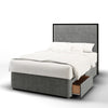Metal Frame Border Plain Bespoke Headboard Divan Bed Base with Mattress Options-Divan Bed-Chic Concept
