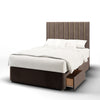 Vertical Panels Metal Gold Strip Bespoke Tall Headboard Divan Base Storage Bed & Mattress Options-Divan Bed-Chic Concept