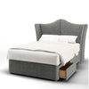 Curved Top Wing Double Panel Bespoke Tall Headboard Divan Base Storage Bed & Mattress Options-Divan Bed-Chic Concept