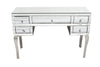 Curved Mirrored 5 Drawer Dressing Table-Mirrored Furniture-Chic Concept