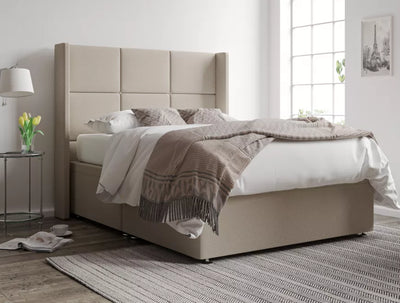 New Large Cubic Buttoned Wing Bespoke Ottoman Bed-Bed-Chic Concept
