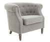 Lisette Grey Linen Upholstered Armchair-Occasional Chair-Chic Concept