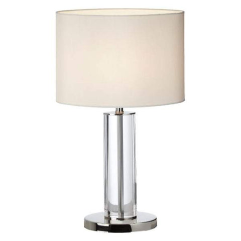 Lisle Crystal and Nickel Finish Tall Table Lamp-Table Lamp-Chic Concept
