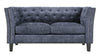 Rachel Chesterfield Grey Shimmer Velvet Sofa Sets-Fabric Sofa-Chic Concept
